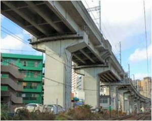 基礎　コンクリート　高架線　新幹線　２４N