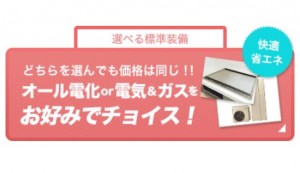 標準仕様　オール電化　ガス　併用　タイプ